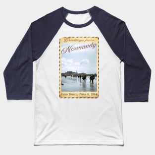 Greetings from Normandy - Juno Beach Baseball T-Shirt